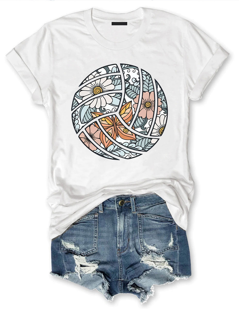 Floral Volleyball T-shirt