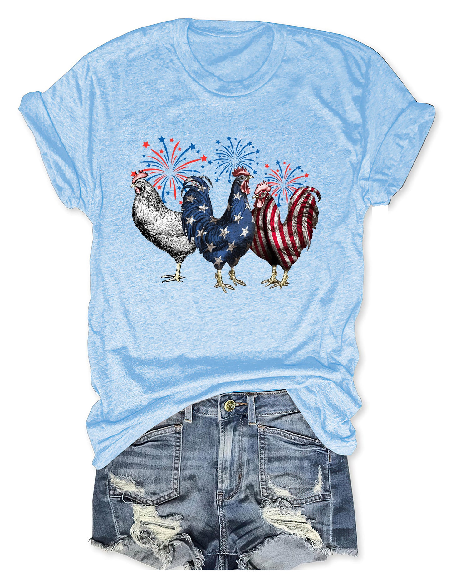Patriotic USA Chicken 4th Of July T-shirt