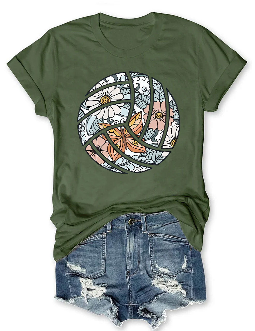 Floral Volleyball T-shirt