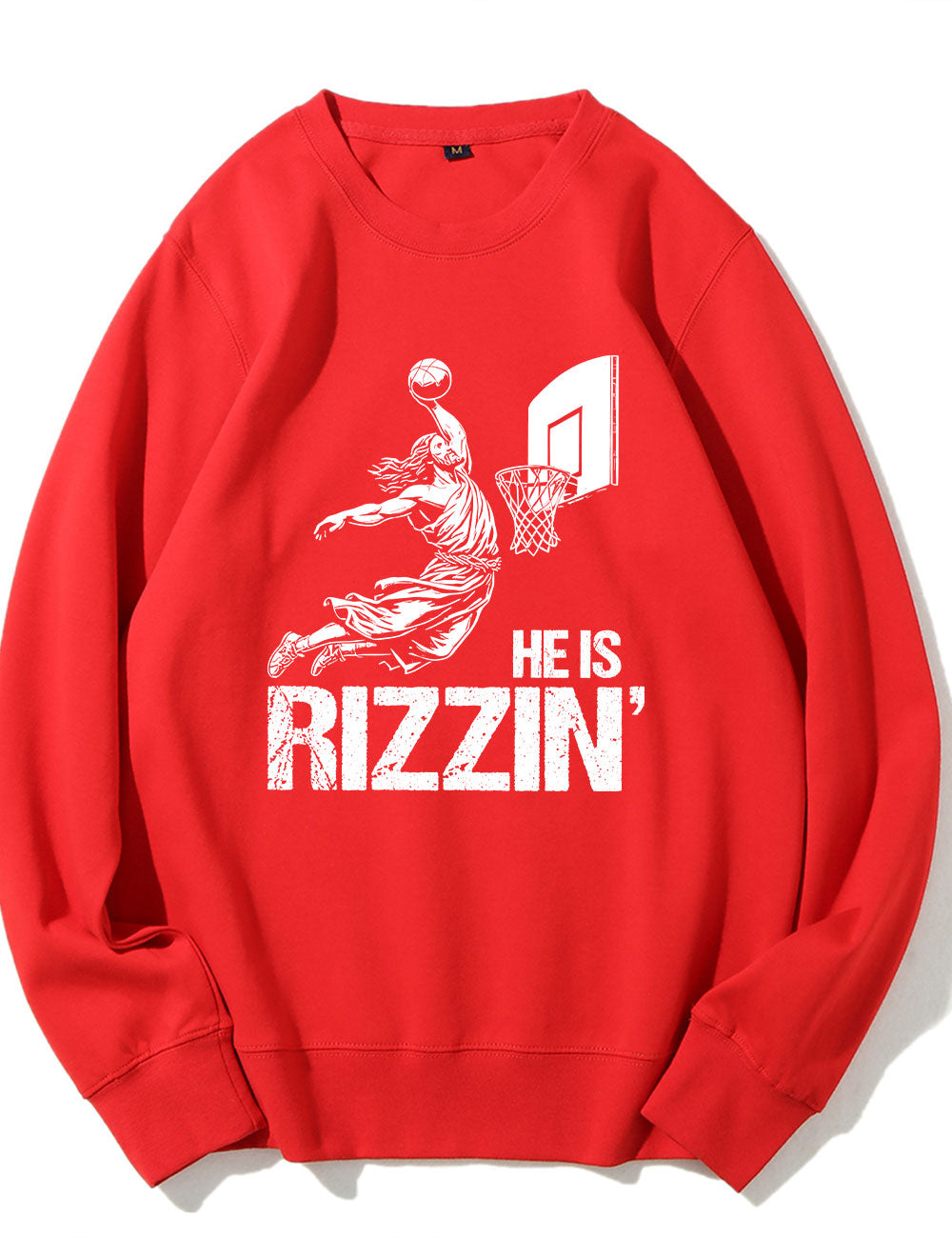 He is Rizzin Funny Jesus Playing Basketball Sweatshirt
