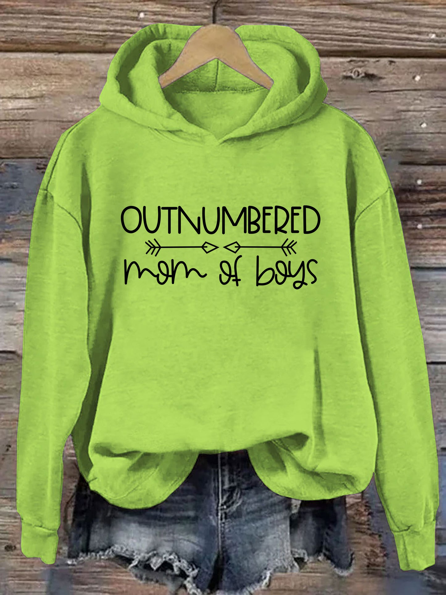 Outnumbered Mom Of Boys Hoodie