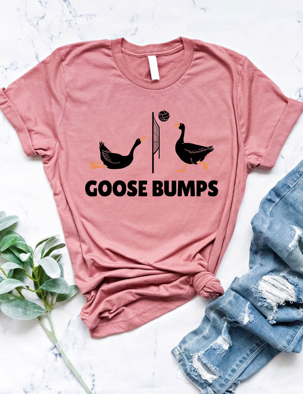 Goose Bumps Funny Volleyball T-shirt
