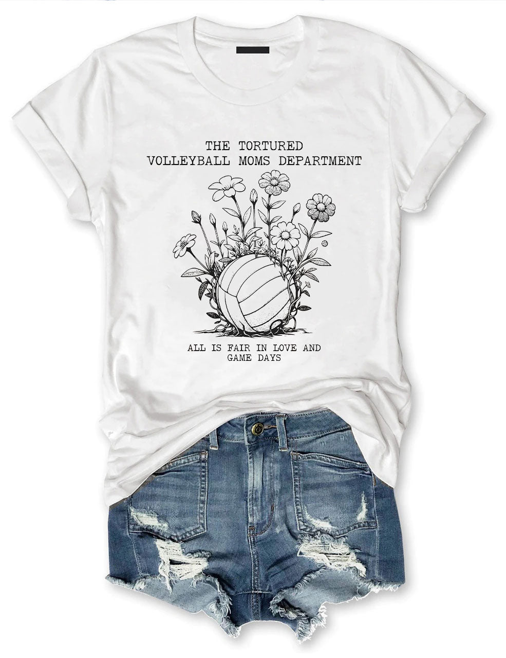 Tortured Volleyball Moms Department T-shirt