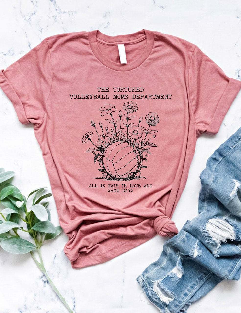 Tortured Volleyball Moms Department T-shirt