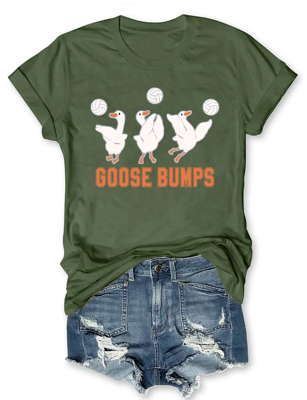 Goose Bumps Funny Volleyball T-shirt