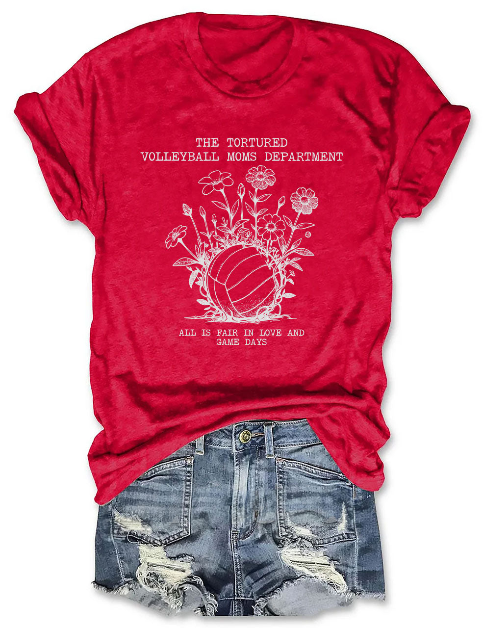 Tortured Volleyball Moms Department T-shirt