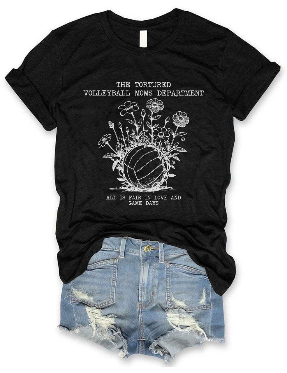 Tortured Volleyball Moms Department T-shirt