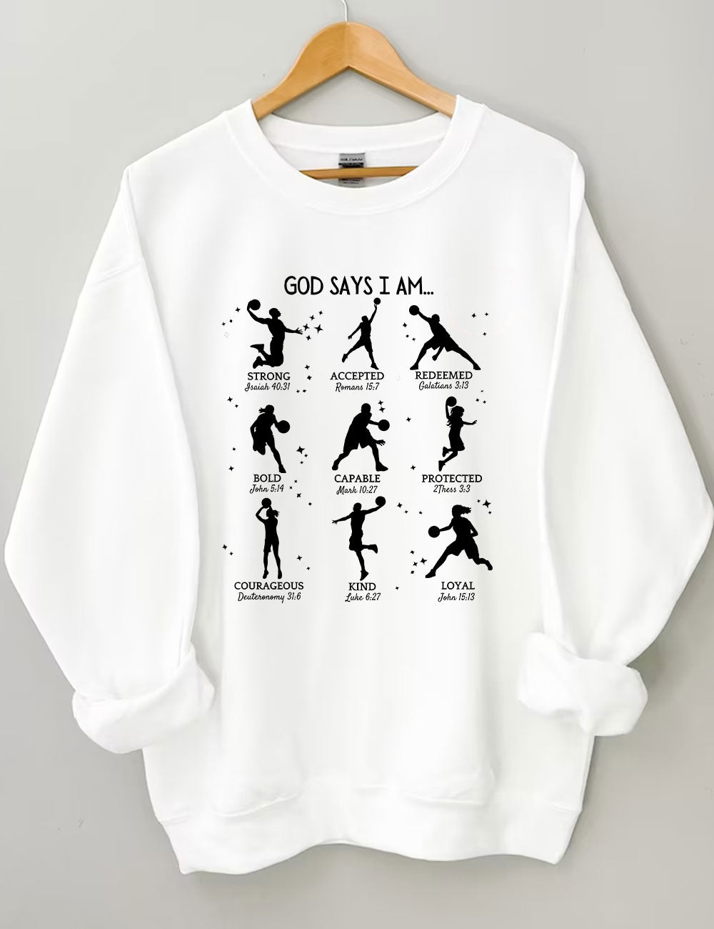 God Says I am Basketball Sweatshirt