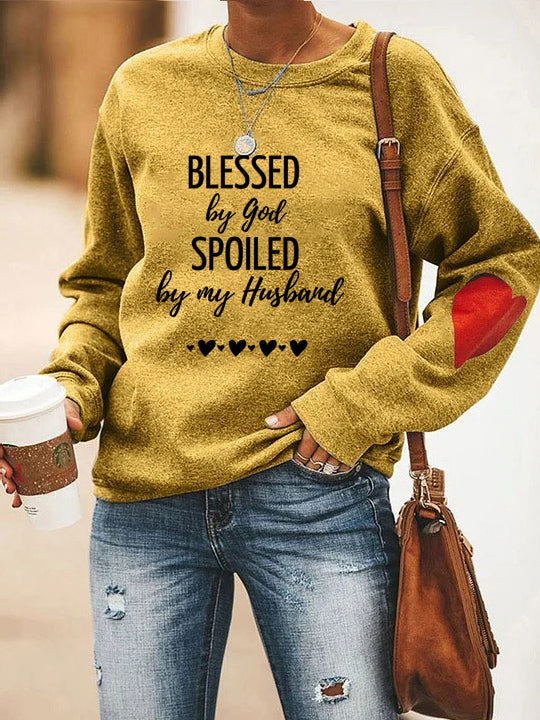Blessed By God Spoiled By My Husband Sweatshirt