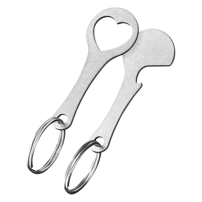 ๐๐๏ธ2 Pieces Stainless Steel Shopping Trolley Token Keyrings