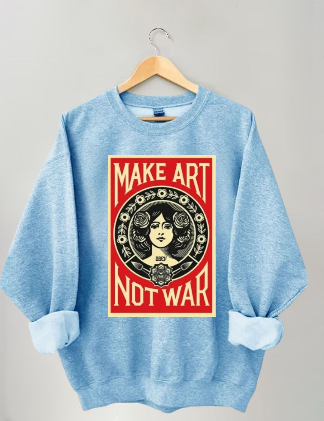 Retro school punk rock band printed design pattern  Sweatshirt