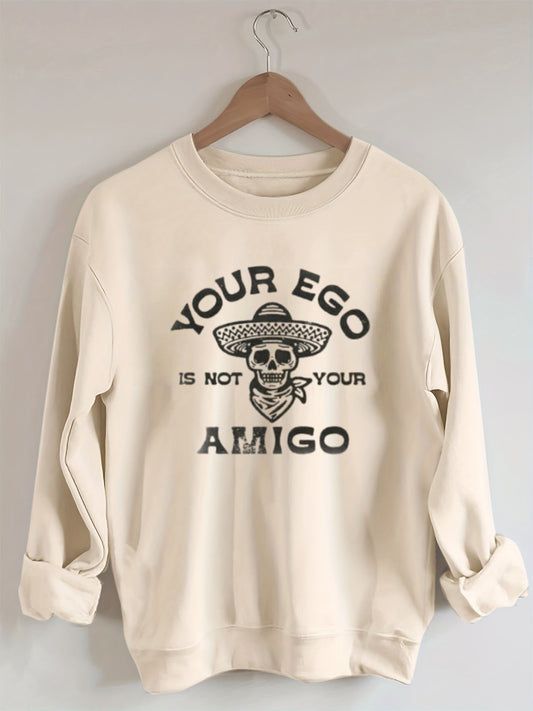 Retro school punk rock band printed design pattern  Sweatshirt