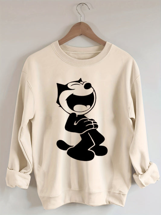 Retro school punk rock band printed design pattern  Sweatshirt