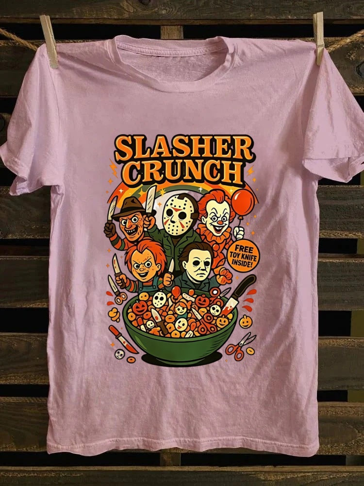 Slasher Crunch Printed Unisex Oversized Halloween T-shirt