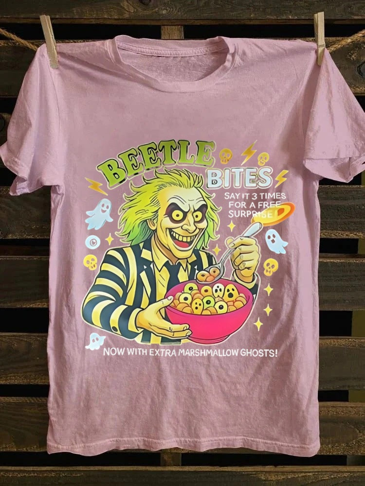 Beetle Bites Halloween Printed Unisex Oversized T-shirt