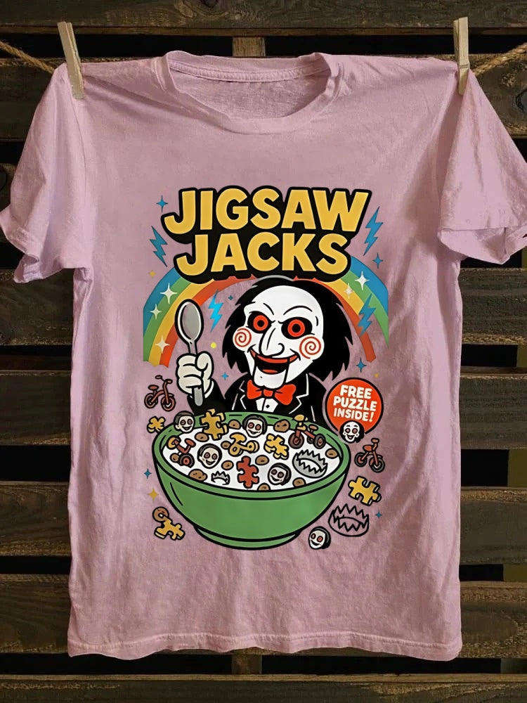 Jigsaw Jacks Printed Unisex Oversized Halloween T-shirt