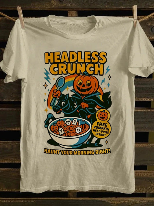 Headless Crunch Printed Unisex Oversized Halloween T-shirt