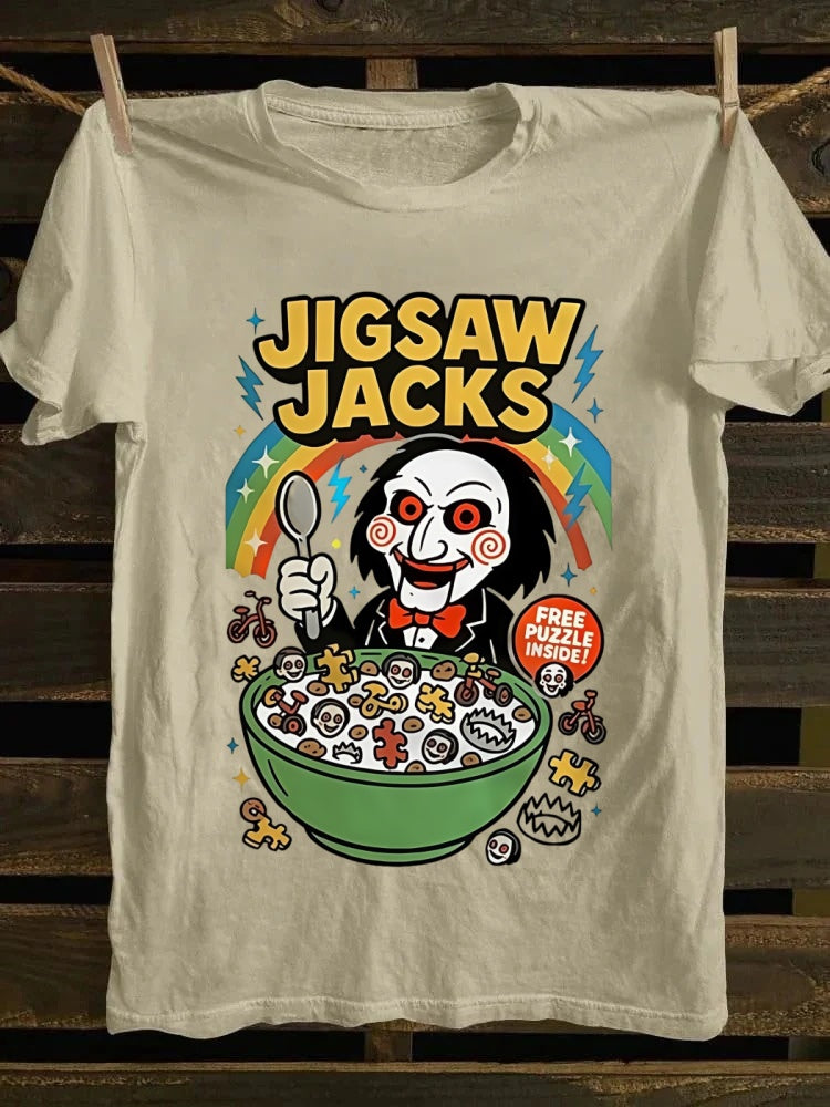 Jigsaw Jacks Printed Unisex Oversized Halloween T-shirt