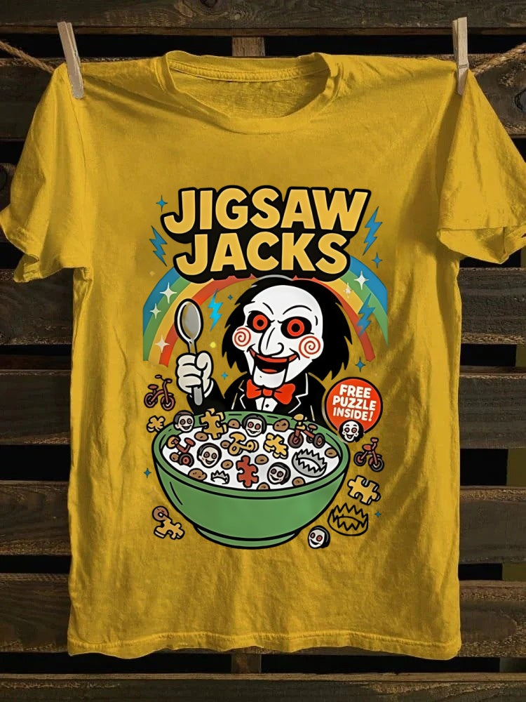 Jigsaw Jacks Printed Unisex Oversized Halloween T-shirt