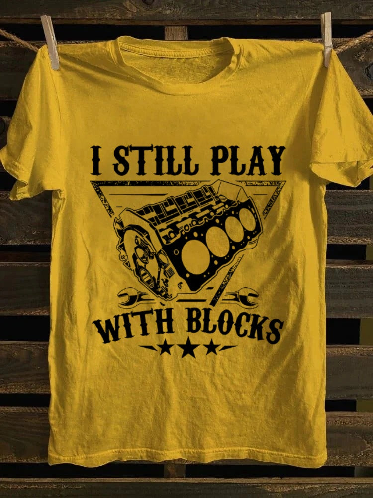 Retro street element printed T-shirt, classic letter pattern pure cotton short sleeved shirt