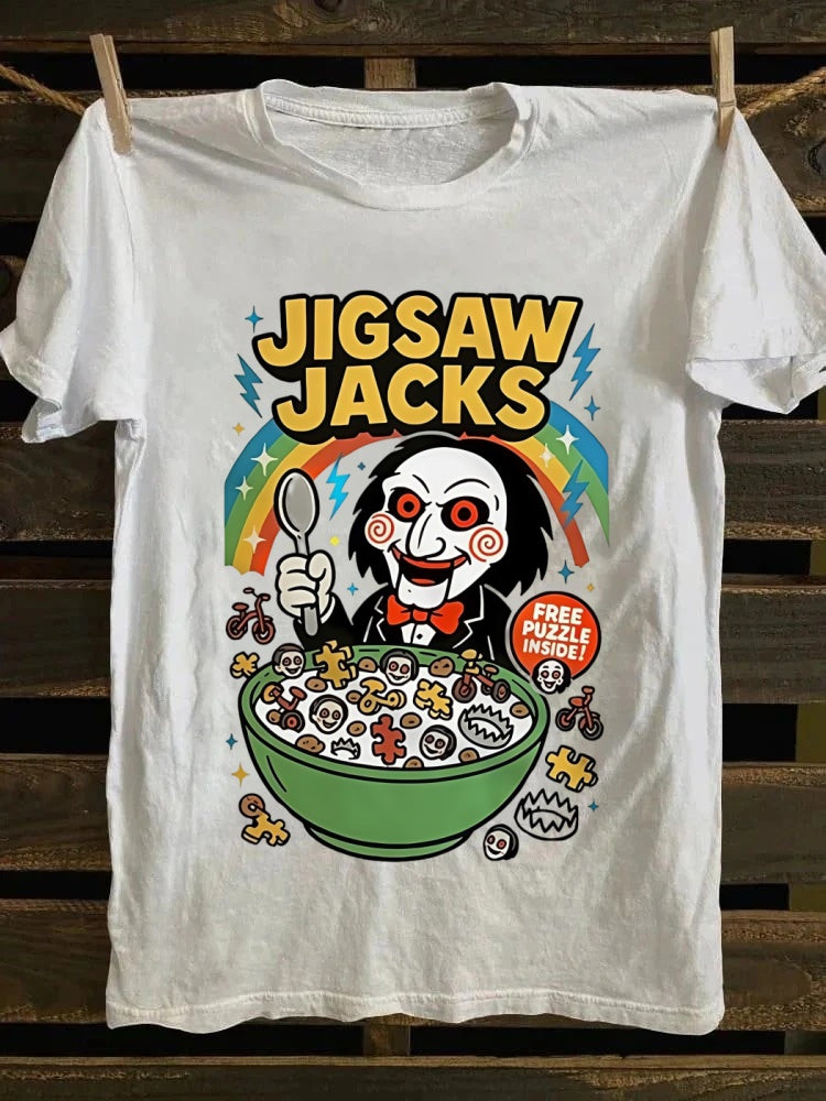 Jigsaw Jacks Printed Unisex Oversized Halloween T-shirt