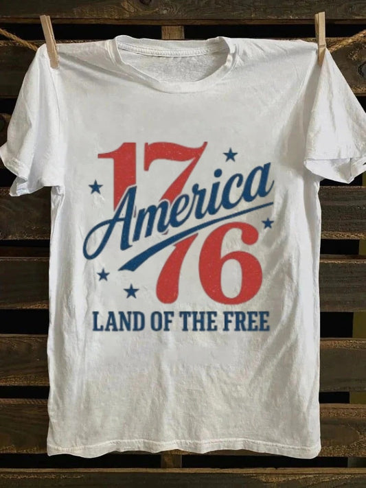 1776 America Land Of The Free T-shirt Retro