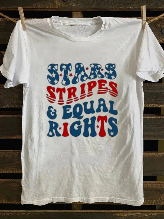 Stars Stripes And Equal Rights T-shirt Retro