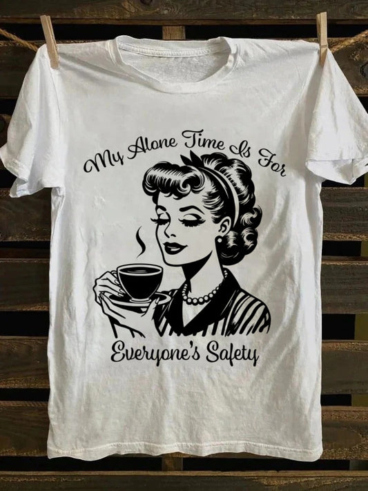 Retro school punk rock band printed design pattern T-shirt