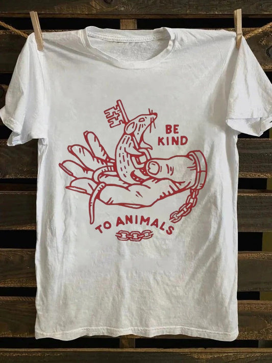 Retro Animal Kindness Vintage CampaignGraphic Tee