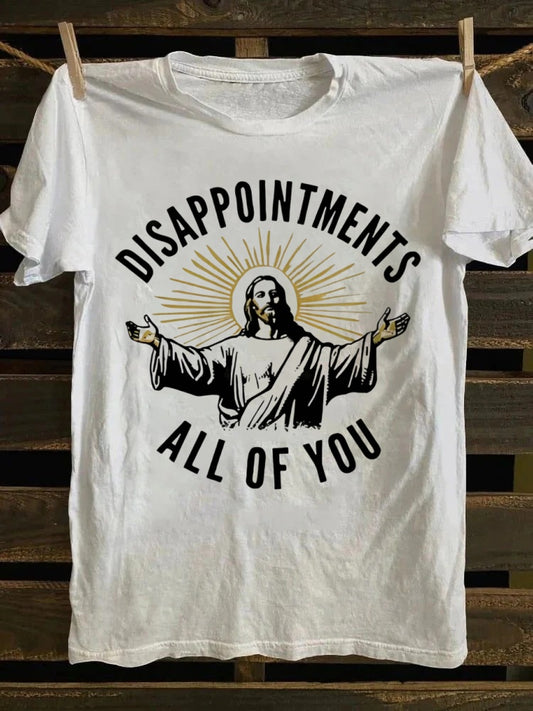 Retro Funny Jesus 'Disappointed in You' Sarcastic T-shirt