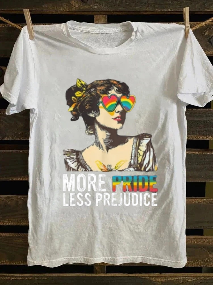 More Pride Less Prejudice T-shirt Retro