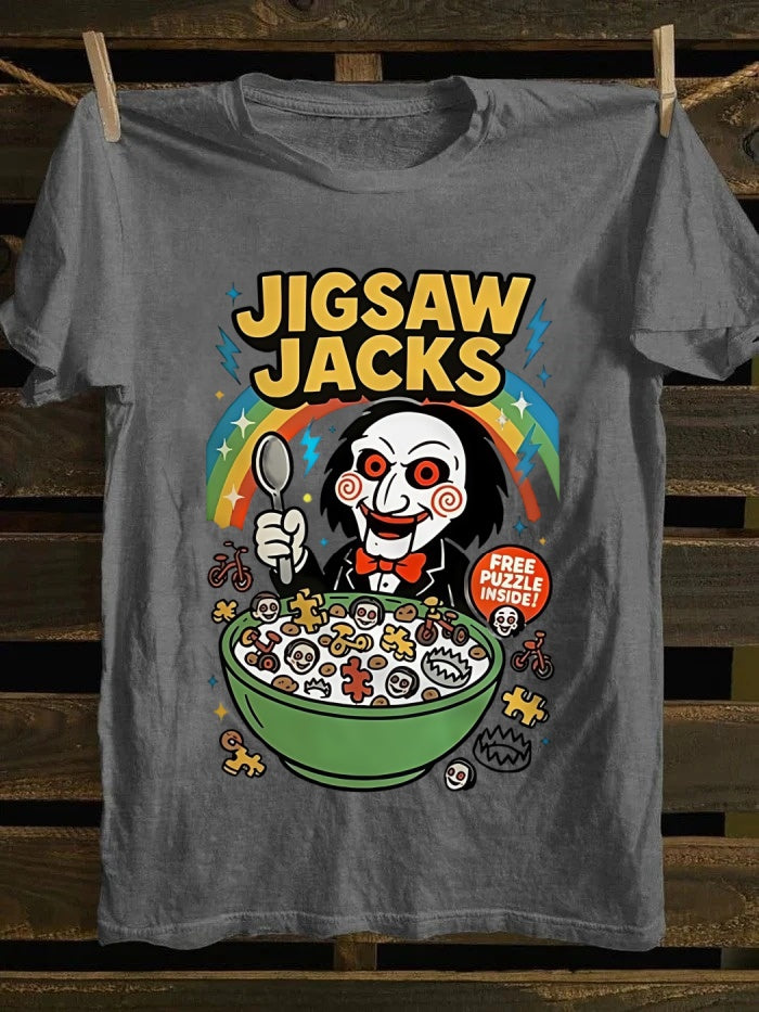Jigsaw Jacks Printed Unisex Oversized Halloween T-shirt