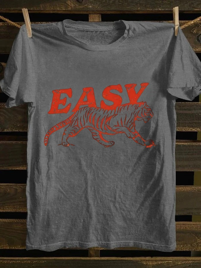 Retro punk rock band printed design pattern T-shirt