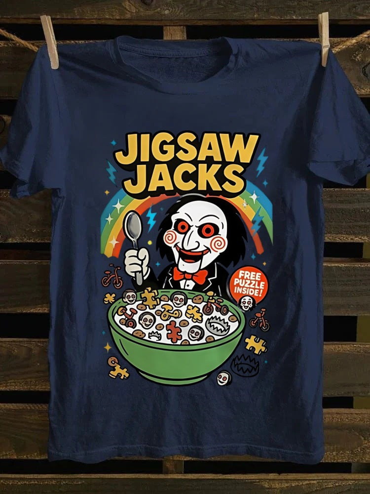 Jigsaw Jacks Printed Unisex Oversized Halloween T-shirt