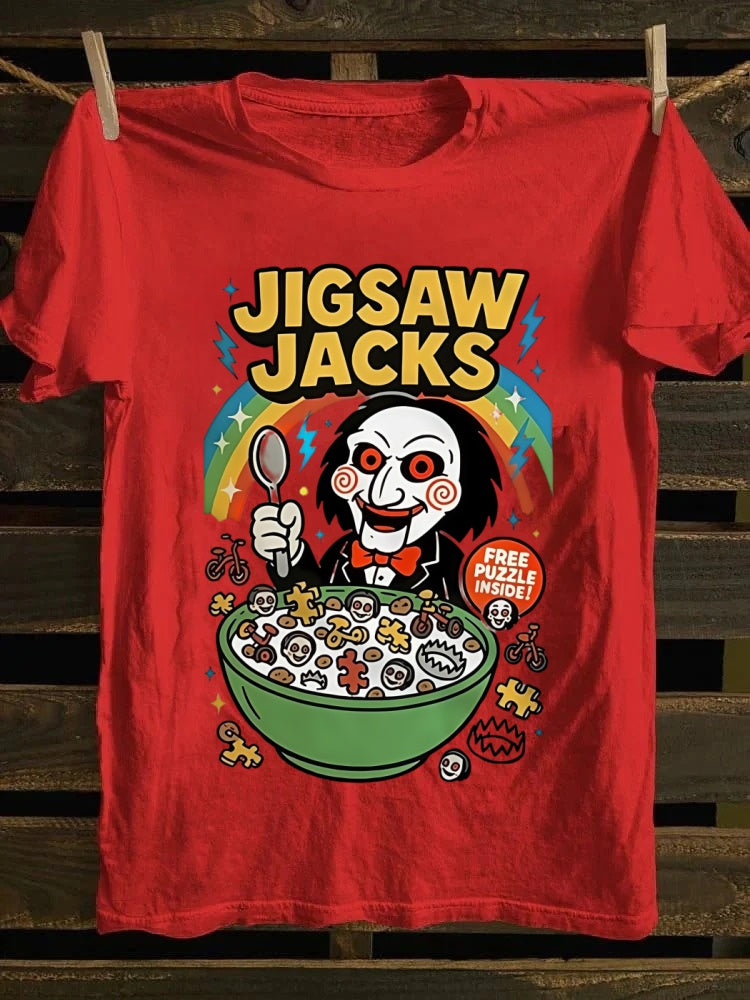 Jigsaw Jacks Printed Unisex Oversized Halloween T-shirt