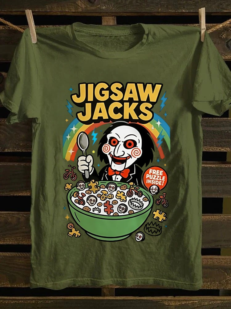 Jigsaw Jacks Printed Unisex Oversized Halloween T-shirt
