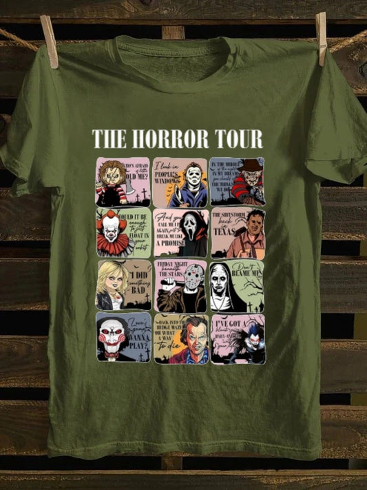 The Horror Tour Printed Unisex Oversized Halloween T-shirt