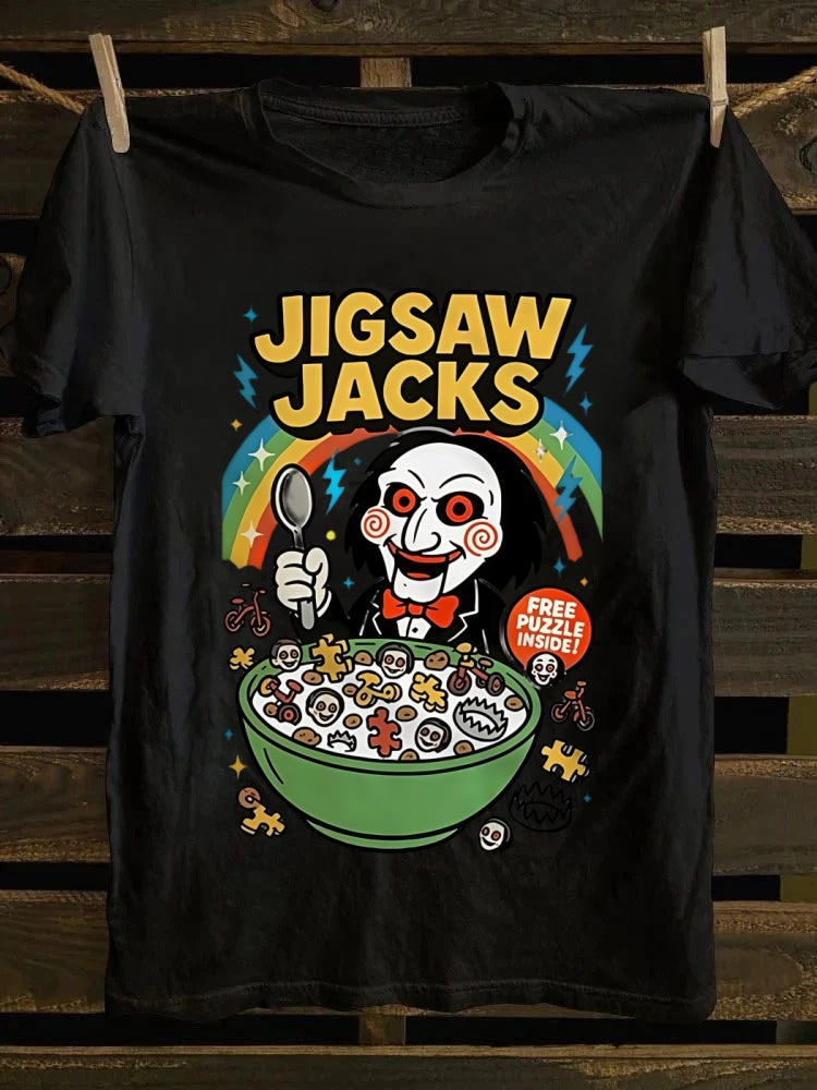 Jigsaw Jacks Printed Unisex Oversized Halloween T-shirt