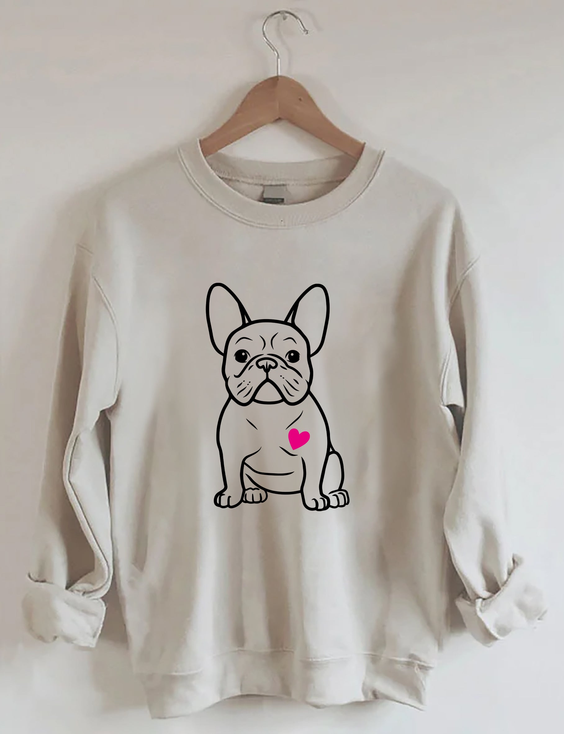 French Bulldog Heart Sweatshirt