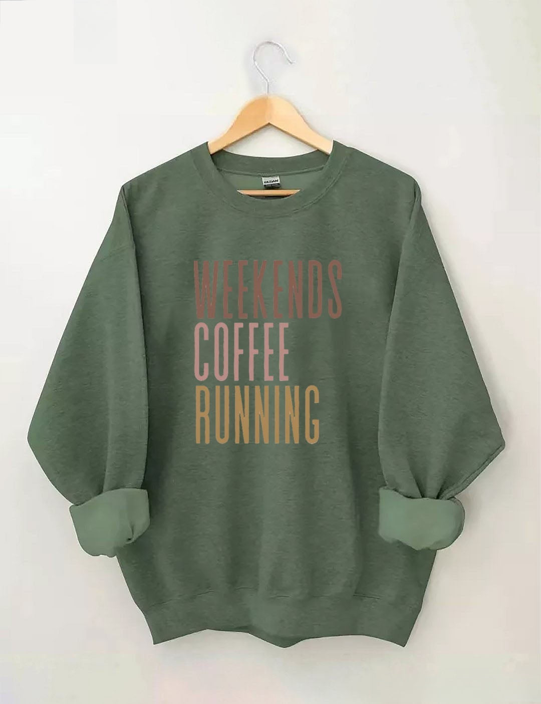 Weekends Coffee Running Sweatshirt