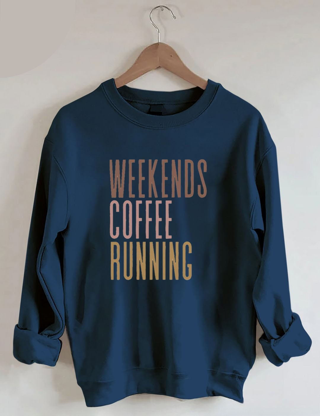 Weekends Coffee Running Sweatshirt