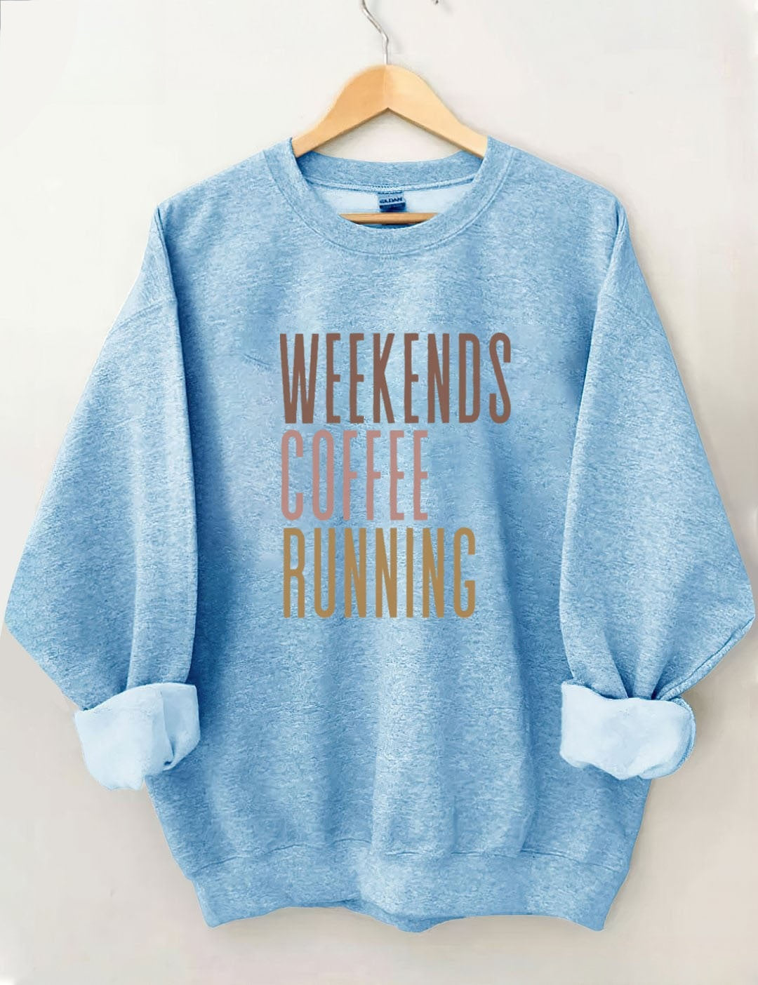 Weekends Coffee Running Sweatshirt