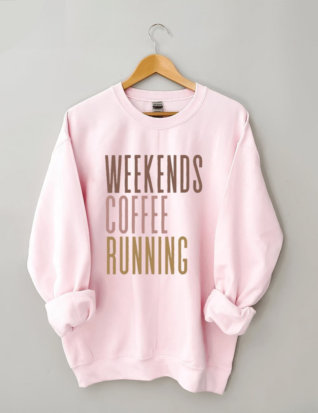 Weekends Coffee Running Sweatshirt