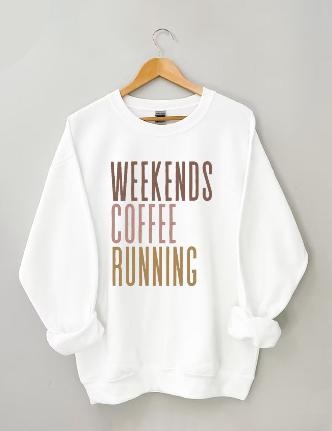 Weekends Coffee Running Sweatshirt