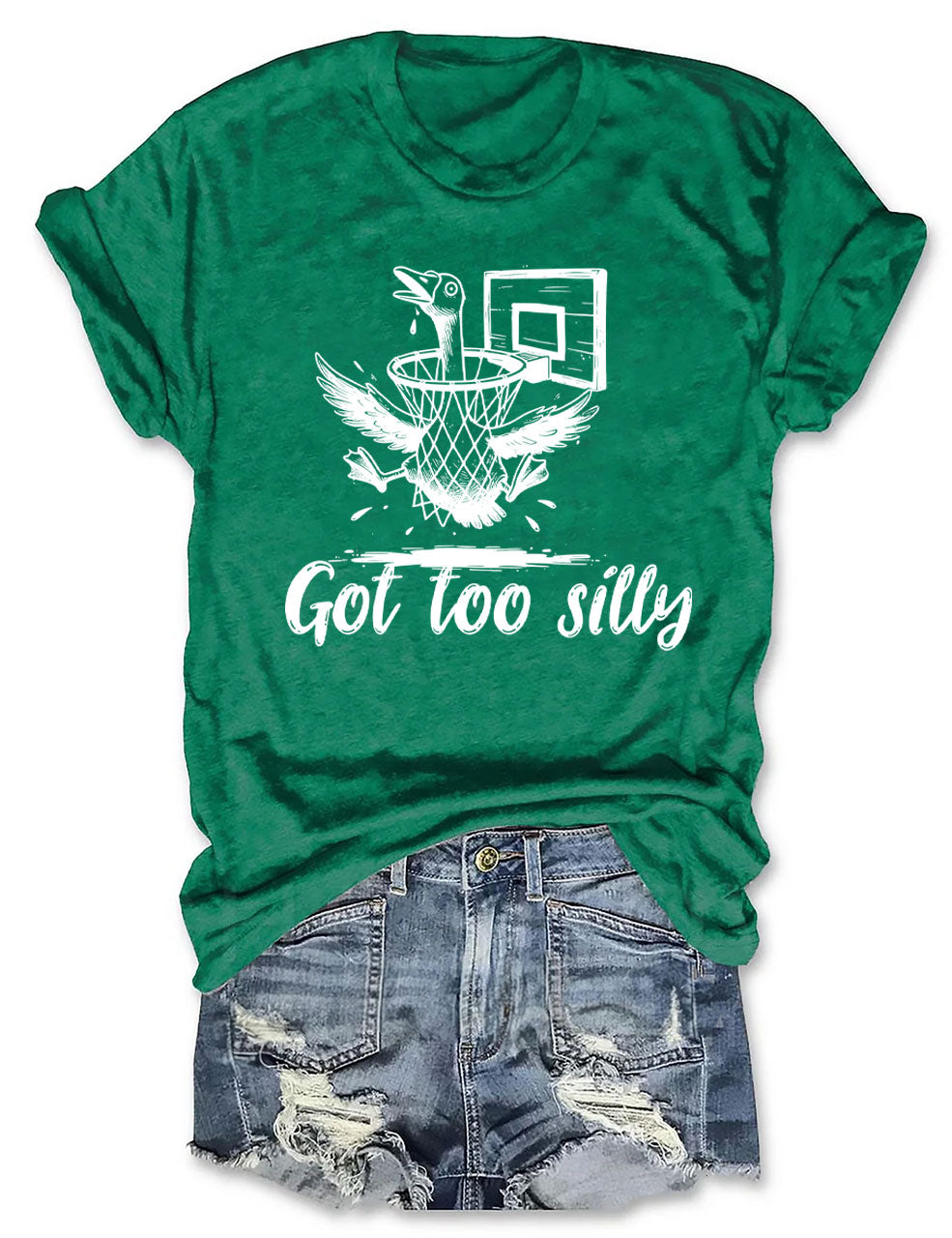 Got Too Silly Goose Funny Basketball T-shirt