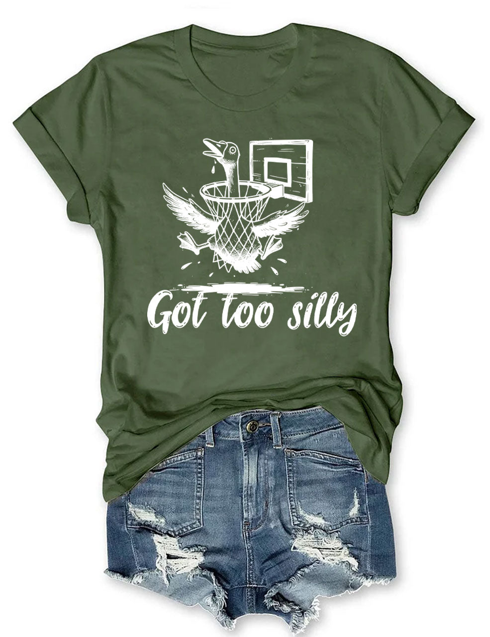 Got Too Silly Goose Funny Basketball T-shirt