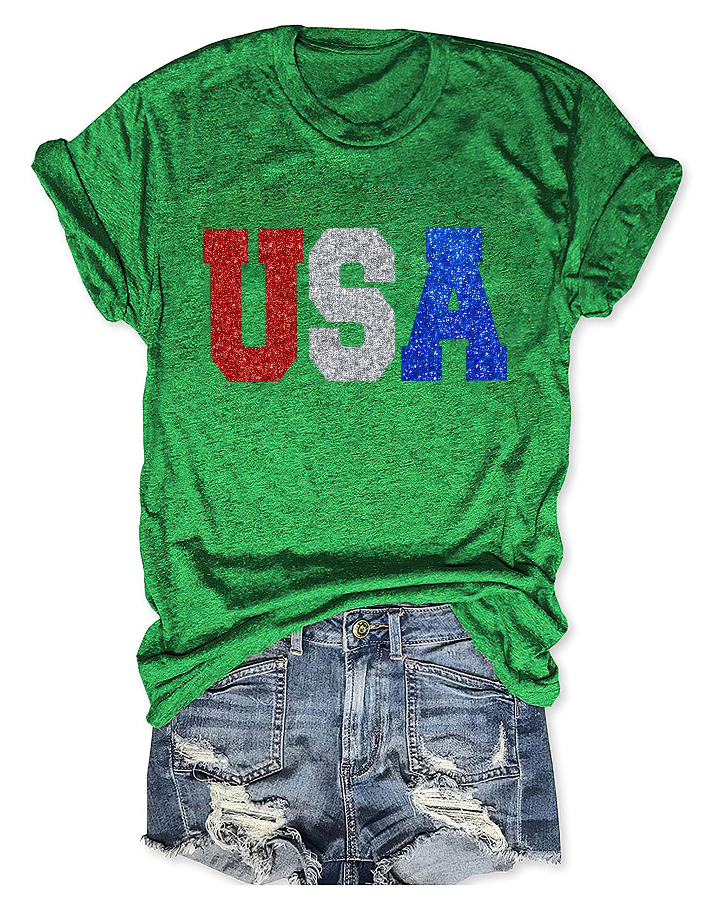 Glitter USA 4th Of July T-shirt