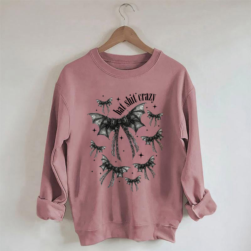 Halloween Bat Gothic Coquette Bow Sweatshirt