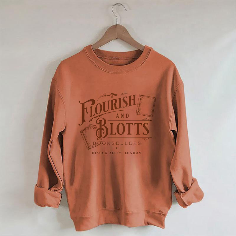 Flourish And Blotts Book Lover Sweatshirt