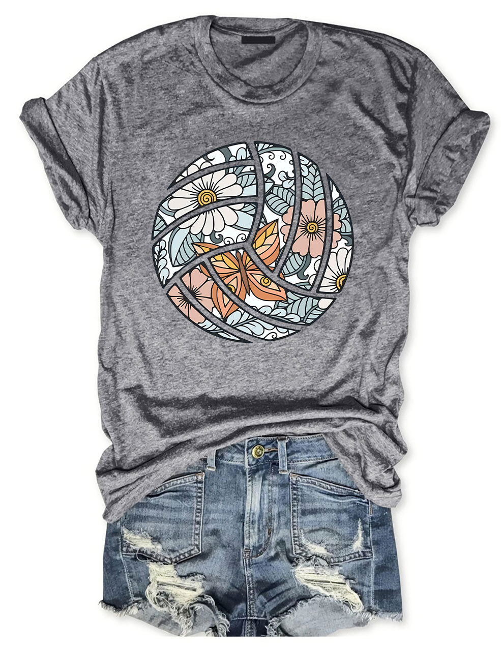 Floral Volleyball T-shirt